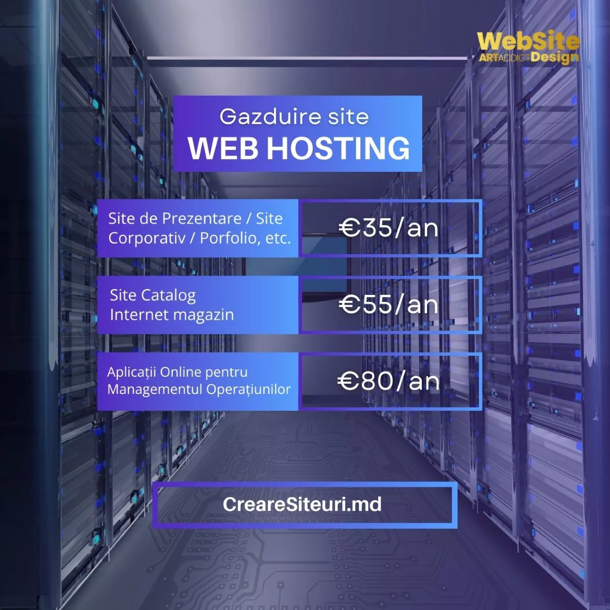 hosting site gazduire website in Moldova Chisinau