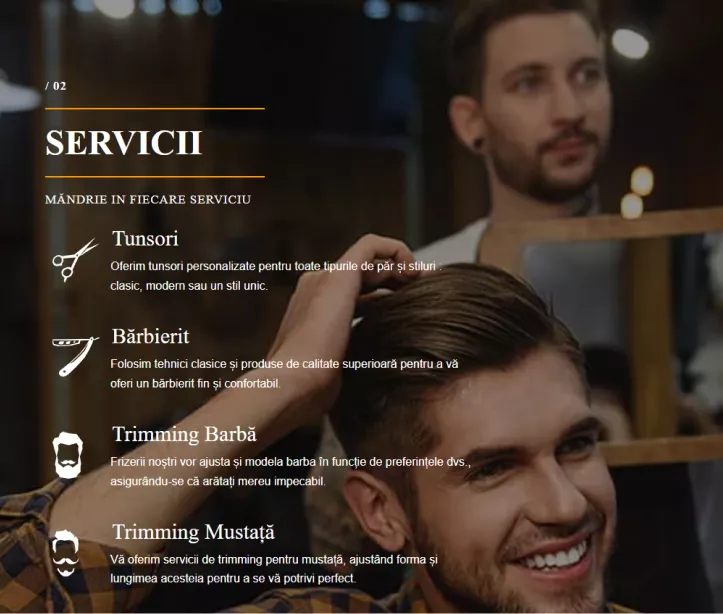 creare site pentru barbershop 1