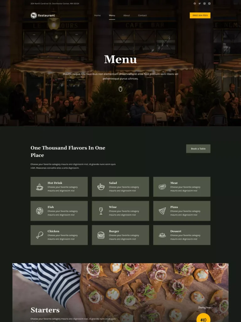 creare siteuri restaurant