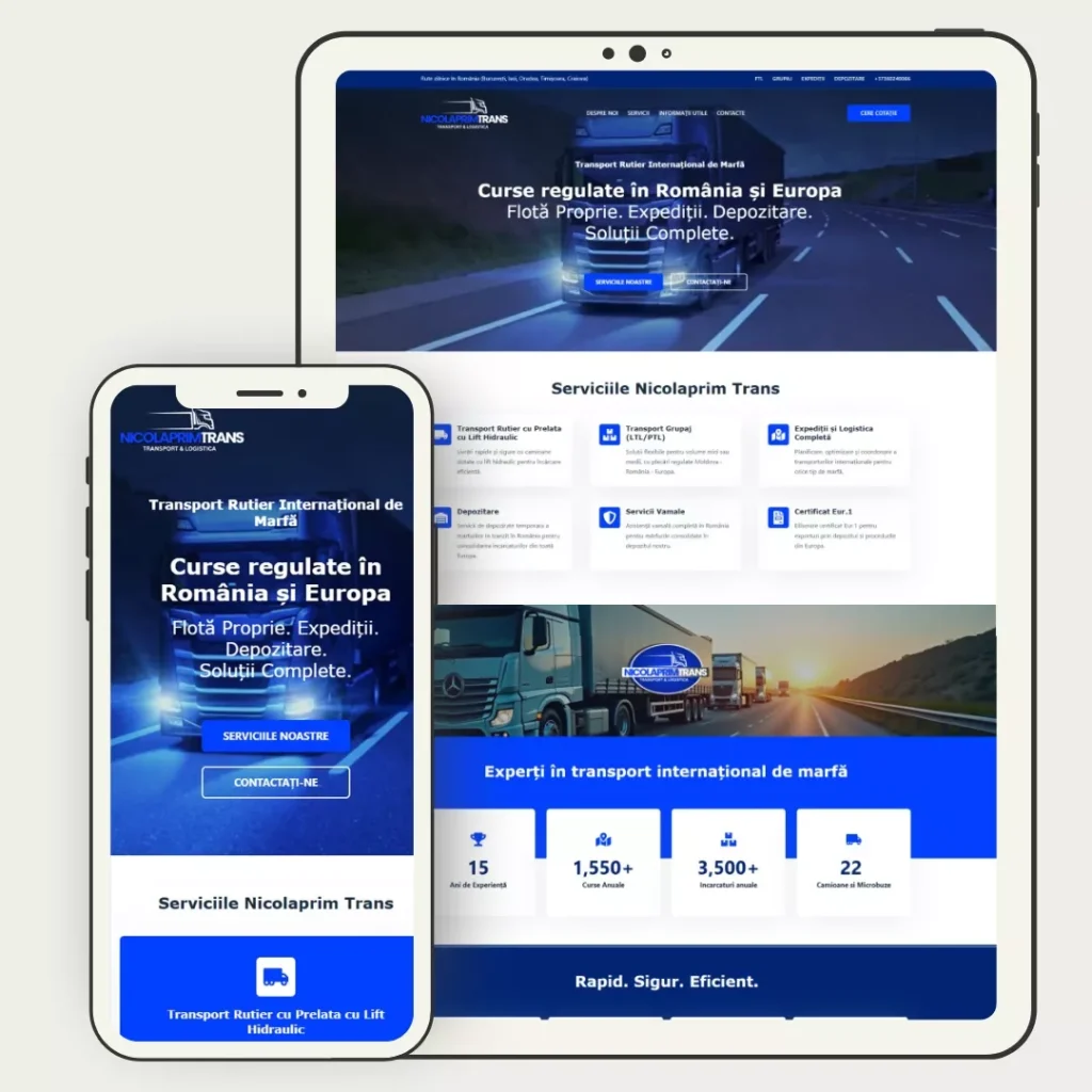nicolaprim trans creare site de transport