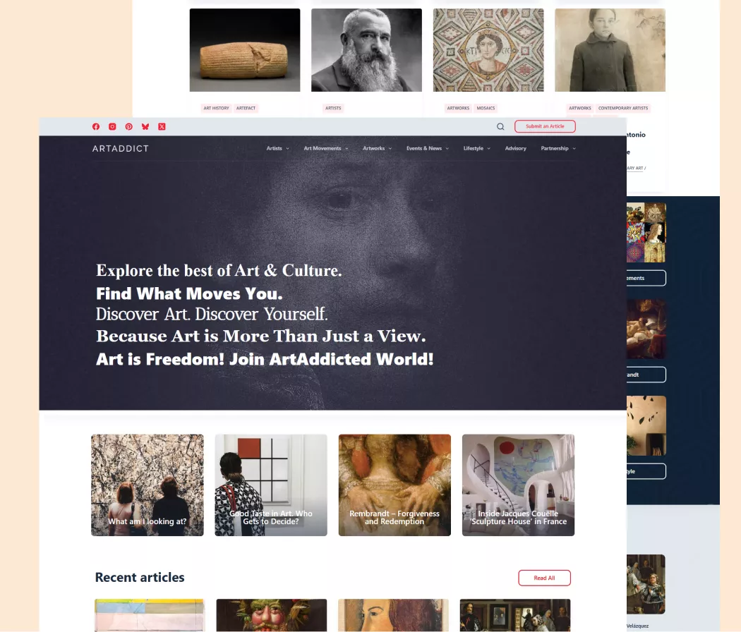 artaddictgallery creare site blog