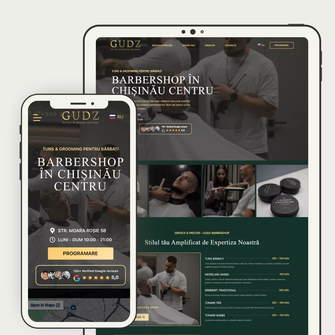 Barbershop Gudz proiect realizat