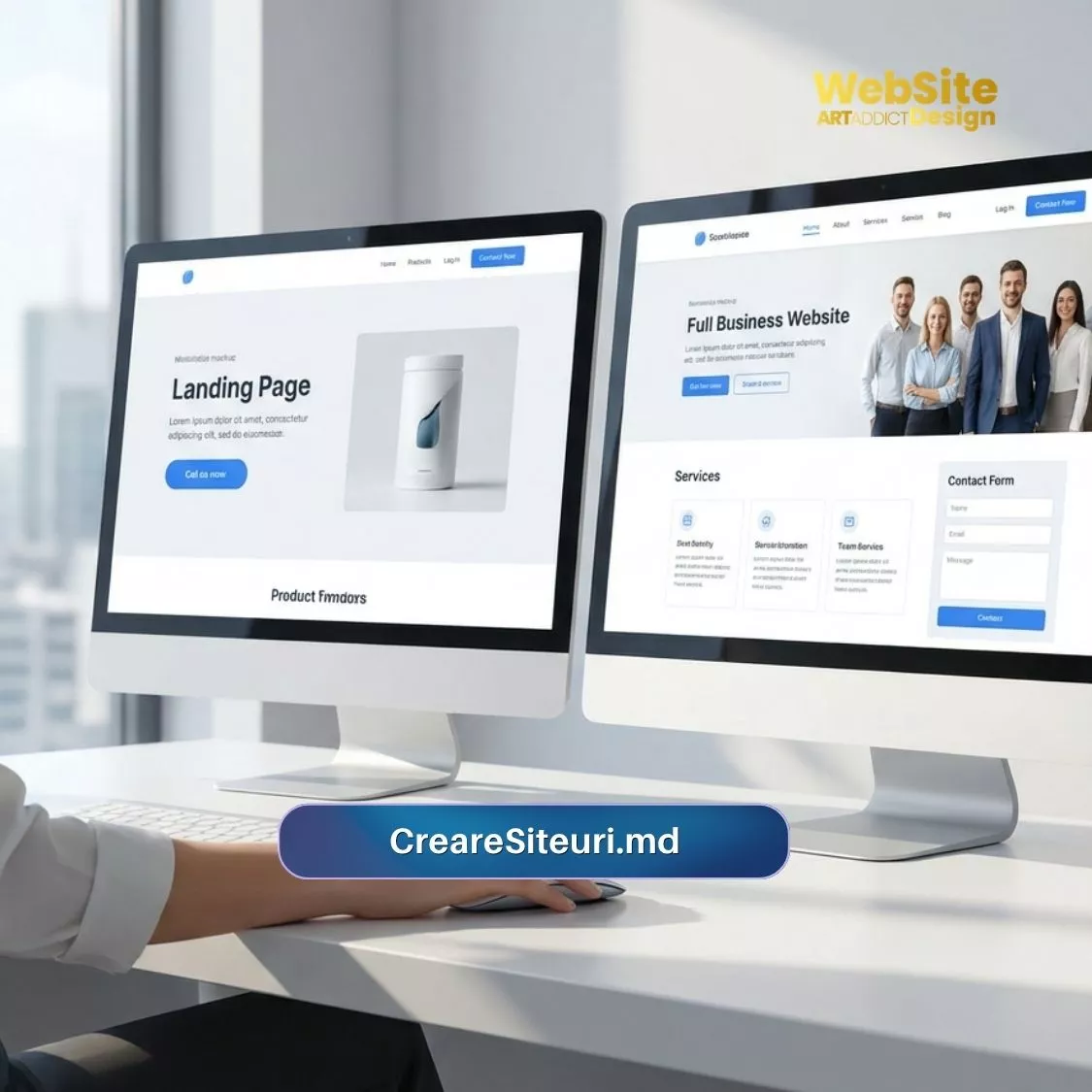 Landing page sau site complet ce aduce mai multe rezultate în Moldova