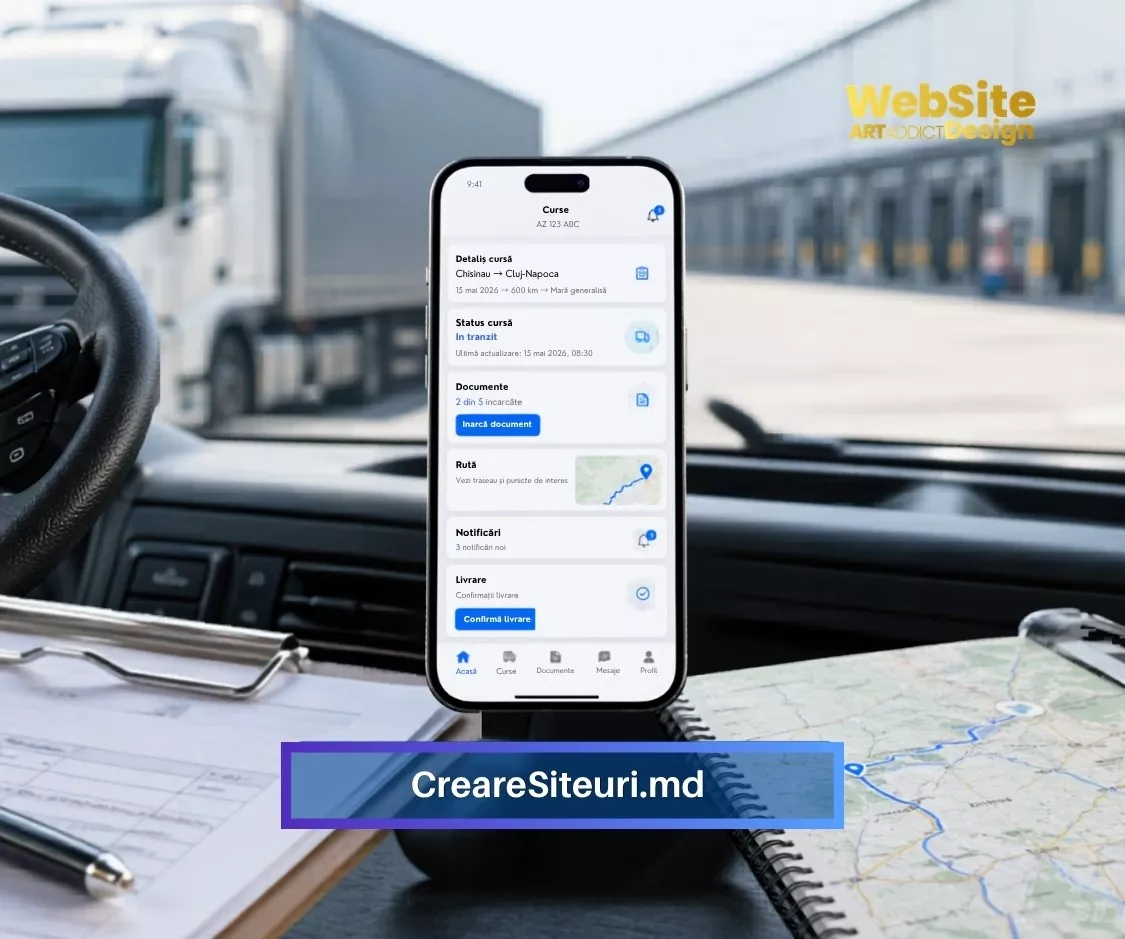 aplicație mobilă pentru șoferi de camion