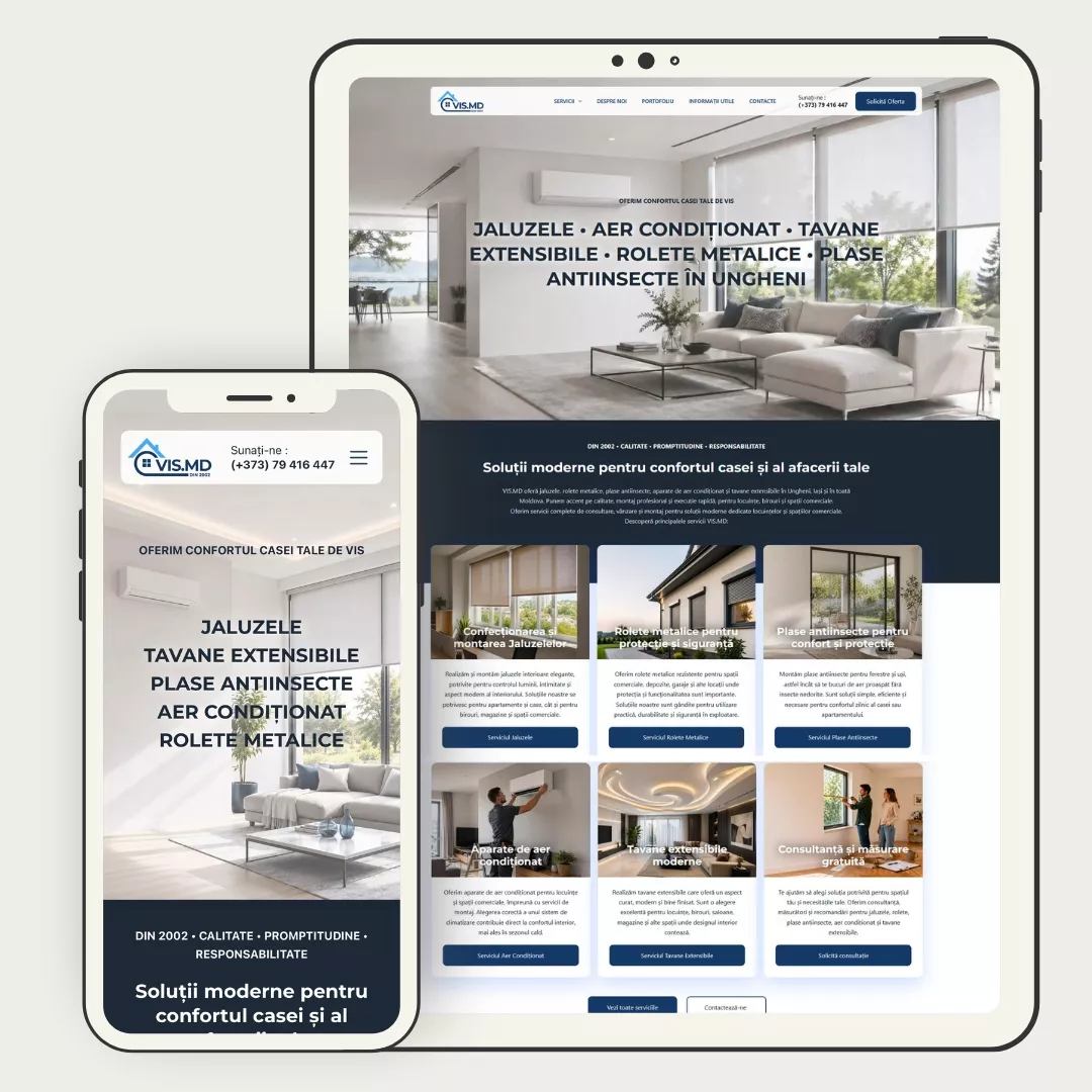 portofolio creare siteuri - proiect vis.md