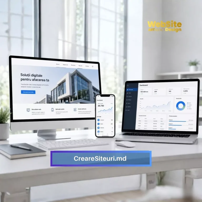 site, aplicație mobilă și soft intern pentru firma