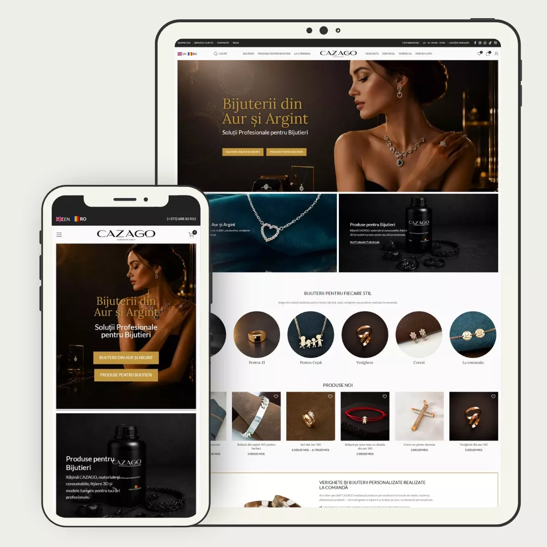 Cazago internet magazin creat de crearesiteuri