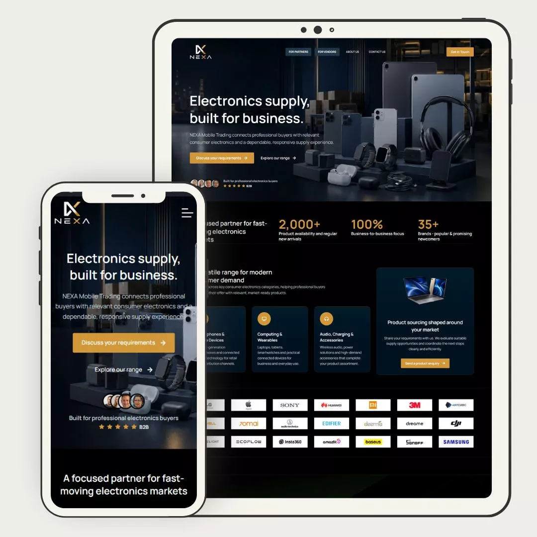 Nexa Mobile Trading website creat de CreareSiteuri