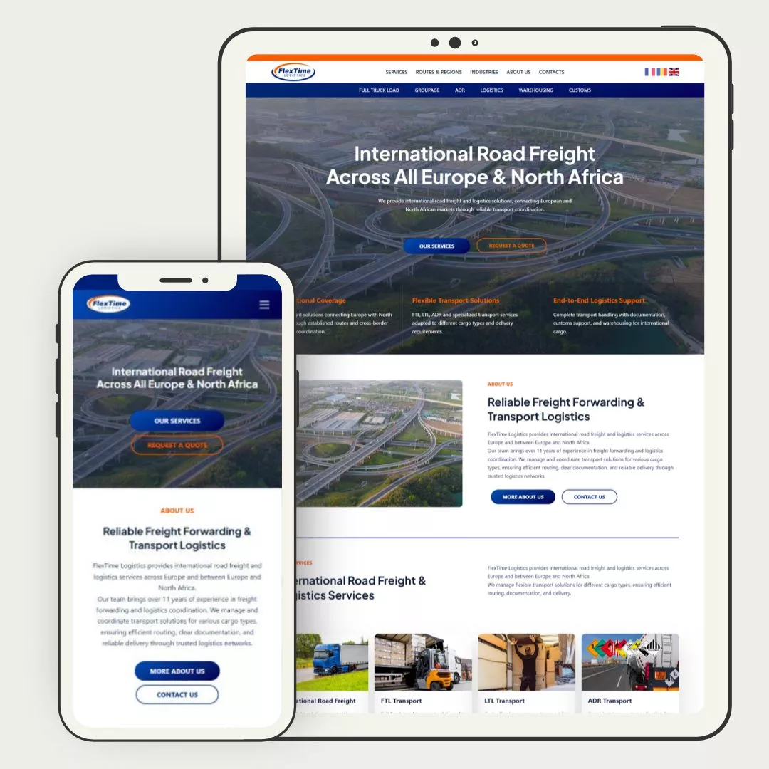 frextime logistics sie dezvoltas de creare siteuri