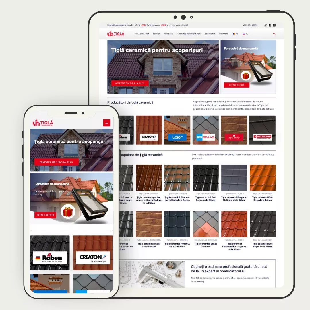 tigla md website dezvoltat de crearesiteuri
