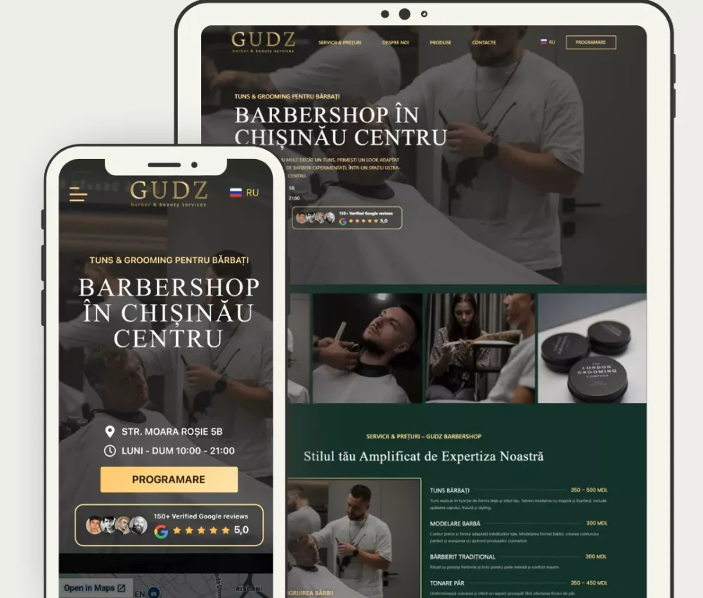 Barbershop Gudz proiect realizat